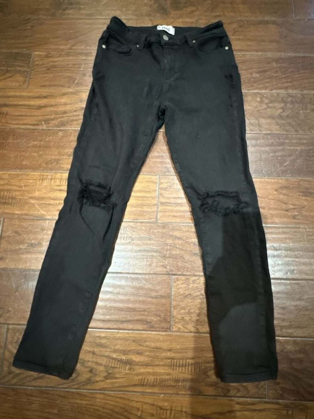 PAIGE Verdugo Ankle Distressed Skinny Jeans in Black